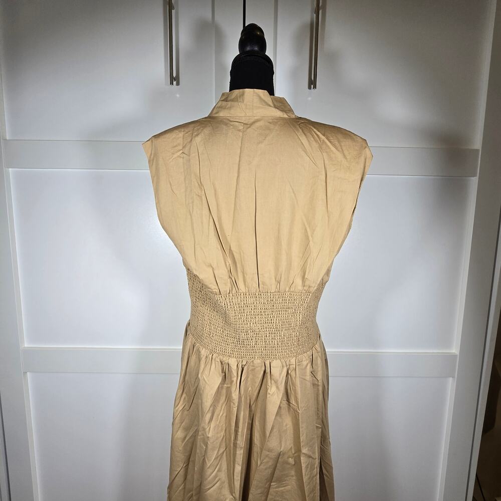 NWT Anthropologie Tommie zip-front midi dress. Size XL.  Ret. $178. 100% Cotton - Picture 11 of 11